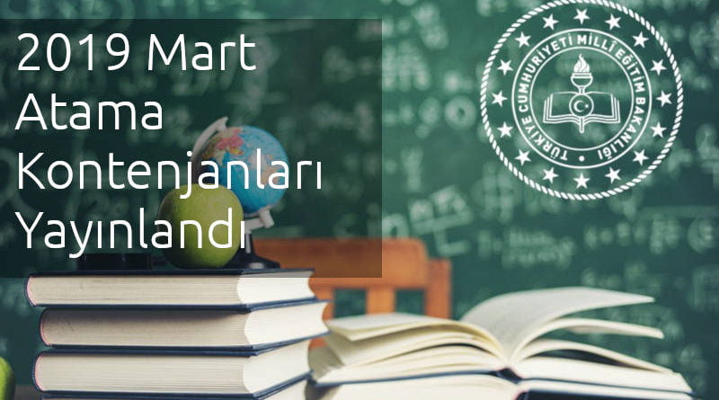 2019 mart atama kontenjanları
